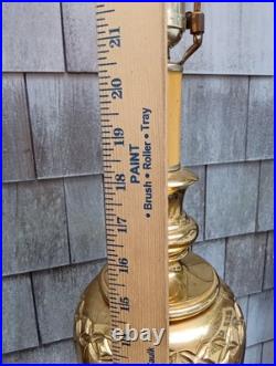 VERY RARE 12 LB TRIPOD Solid Brass 31.5 VTG TESTED Table Lamp Brand URN
