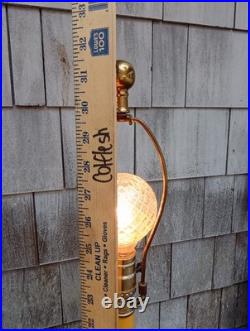 VERY RARE 12 LB TRIPOD Solid Brass 31.5 VTG TESTED Table Lamp Brand URN