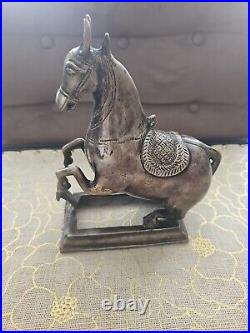 VERY RARE 18s CENTURY MUGHAL CAST BRASS REARING HORSE IN GREAT CONDITION