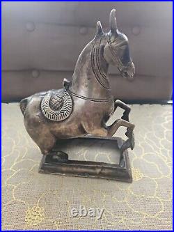 VERY RARE 18s CENTURY MUGHAL CAST BRASS REARING HORSE IN GREAT CONDITION