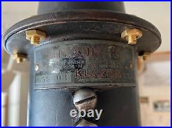 VERY RARE 1910 Brass-Era Klaxon horn, hand push, in VERY good original condition
