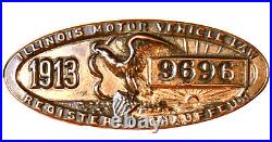 VERY RARE 1913 Chaffeur Badge Copper, Brass, Gold Greenduck Co. Illinois