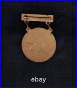 VERY RARE 1916 1st PLACE CALIFORNIA boxing brass award medal medallion pinback