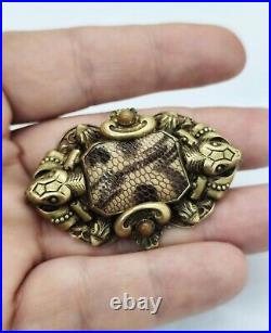 VERY RARE 1920s MAX NEIGER VIPERS SNAKES BROOCH. HARD TO FIND