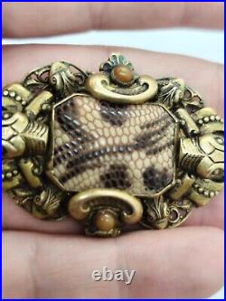 VERY RARE 1920s MAX NEIGER VIPERS SNAKES BROOCH. HARD TO FIND