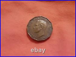 VERY RARE 1937 Threepence Recovered from SS Longship