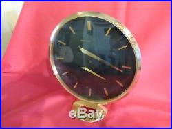 VERY RARE 1960's JAEGER LECOULTRE FLOATING HANDS 8 DAY MANTLE OR TABLE CLOCK