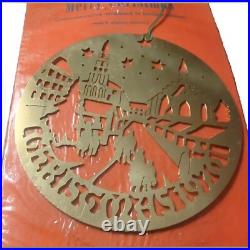 VERY RARE 1970 Brass Biedermann First Edition Ornament In Original Package NOS