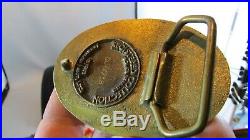 VERY RARE 1983 H-E-B Heritage Mint Registered Collection Brass Belt Buckle HEB