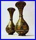VERY-RARE-19th-C-ISLAMIC-DAMASCUS-PERSIAN-TURQUOISE-SILVER-INLAID-BRASS-VASES-01-je