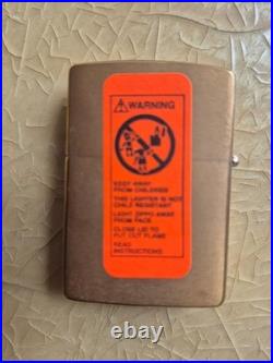 VERY RARE 60th. ANN. 1932-1992 CAMEL BRASS ZIPPO LIGHTER NEW IN BOX