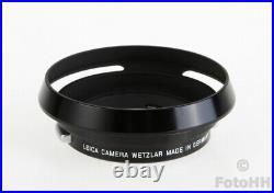 VERY RARE AND ORIGINAL LEICA 35mm / 2.0 ASPH. BRASS LENS HOOD IN BLACK PAINT