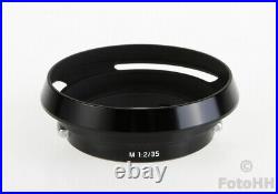 VERY RARE AND ORIGINAL LEICA 35mm / 2.0 ASPH. BRASS LENS HOOD IN BLACK PAINT