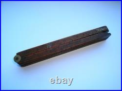VERY RARE ANTIQUE WANTSON BOTTLE BREWERY RULER J LONG LONDON c1820 WOOD & BRASS