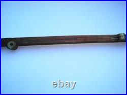 VERY RARE ANTIQUE WANTSON BOTTLE BREWERY RULER J LONG LONDON c1820 WOOD & BRASS