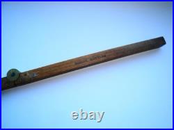 VERY RARE ANTIQUE WANTSON BOTTLE BREWERY RULER J LONG LONDON c1820 WOOD & BRASS