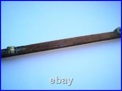 VERY RARE ANTIQUE WANTSON BOTTLE BREWERY RULER J LONG LONDON c1820 WOOD & BRASS