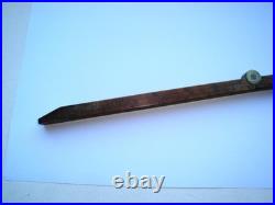 VERY RARE ANTIQUE WANTSON BOTTLE BREWERY RULER J LONG LONDON c1820 WOOD & BRASS