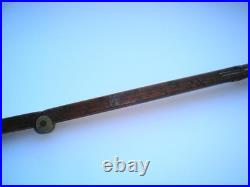 VERY RARE ANTIQUE WANTSON BOTTLE BREWERY RULER J LONG LONDON c1820 WOOD & BRASS