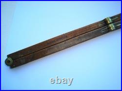 VERY RARE ANTIQUE WANTSON BOTTLE BREWERY RULER J LONG LONDON c1820 WOOD & BRASS