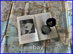 VERY RARE ANTIQUES WWll ETO Map & U. S. Army Corps Engineers Brass Compass