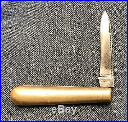 VERY RARE American Knife Co Plymouth Civil War Era Pocket Knife Brass