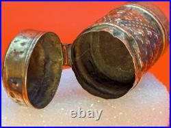 VERY RARE Antique 200+ Year Old Danish Brass Kridthus or Chalk Holder Box Case