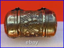 VERY RARE Antique 200+ Year Old Danish Brass Kridthus or Chalk Holder Box Case