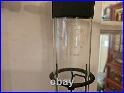 VERY RARE Antique Economy Gas Lamp Co Hanging Gas Light WithFire Proof Glass Shade