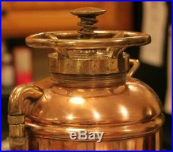 VERY RARE Antique Vintage GOLD MEDAL Copper Brass Fire Extinguisher Polished