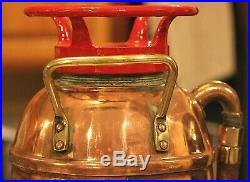 VERY RARE Antique Vintage WIRTS Copper Brass Fire Extinguisher-Polished Restor