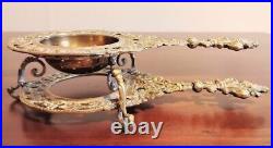 VERY RARE Antique early 1900s Italian Brass Tea Strainer Fleur de Lis & cherubs