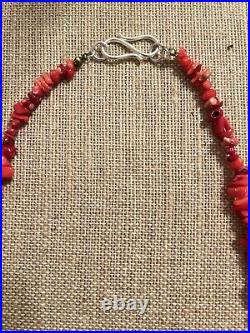 VERY RARE Authentic Asian Branch Coral Crucifix Necklace & Spinning Crown