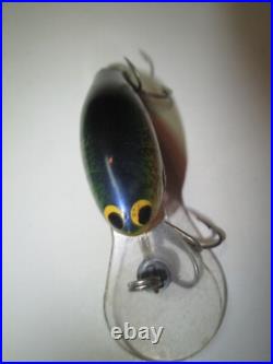 VERY RARE BAGLEY TRUE LIFE Lure. BELLY FINS OFF CENTER. Brass, Lead. MODEL/COLOR