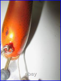 VERY RARE BAGLEY TRUE LIFE Lure. BELLY FINS OFF CENTER. Brass, Lead. MODEL/COLOR