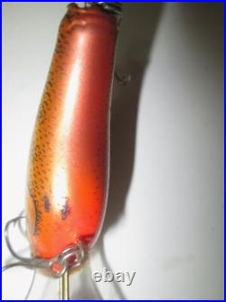 VERY RARE BAGLEY TRUE LIFE Lure. BELLY FINS OFF CENTER. Brass, Lead. MODEL/COLOR