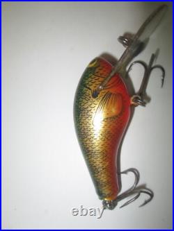 VERY RARE BAGLEY TRUE LIFE Lure. BELLY FINS OFF CENTER. Brass, Lead. MODEL/COLOR