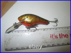 VERY RARE BAGLEY TRUE LIFE Lure. BELLY FINS OFF CENTER. Brass, Lead. MODEL/COLOR