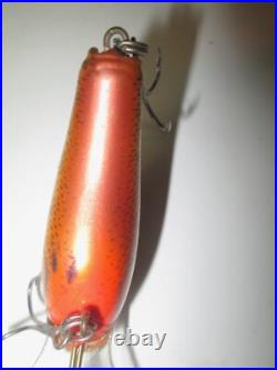 VERY RARE BAGLEY TRUE LIFE Lure. BELLY FINS OFF CENTER. Brass, Lead. MODEL/COLOR