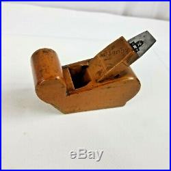 VERY RARE BOXWOOD BULLNOSE, CHARIOT STYLE (MARPLES) withBRASS TOE, 2.5 X 1 PLANE