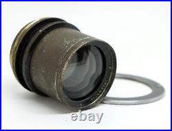 VERY RARE BRASS LENS DALLMEYER Stigmatic 10.7 F6 COVERS 8x10 inches (18x24 cm)