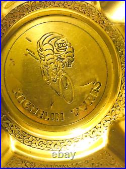 VERY RARE BRASS MICHELIN ASHTRAY CIRCA1940s 50s