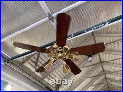 VERY RARE Bright Brass & Bright Copper Casablanca Panama Ceiling Fan