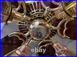 VERY RARE Bright Brass & Bright Copper Casablanca Panama Ceiling Fan