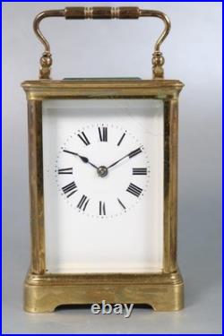 VERY RARE CARRIAGE CLOCK with DOUBLE TWO DIALS partners desk WORKING Brevete
