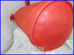 VERY RARE COACH Vintage Duffle Sac Feed Bag BARBIE BAG 9085 Brass RED
