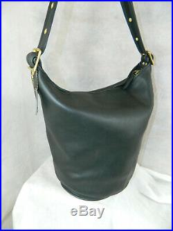 VERY RARE COACH Vintage Duffle Sac Feed Bag New York City 9085 Black Brass