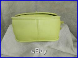 VERY RARE COACH Vintage Legacy Small Flap Bag #9965 Brass LIME GREEN EXC