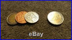 VERY RARE, COPPER SILVER BRASS CSB MAGIC COIN SET IN UK/EURO COINS (2p, 10p, 2)