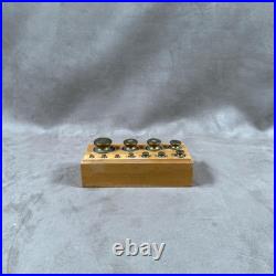 VERY RARE Complete weight set for antique brass scale from 1gr to 200gr